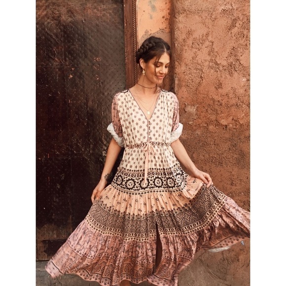 Spell Lionheart Gown Maxi Boho Tribal Paisley Sundown XS EUC - Picture 14 of 14